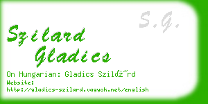 szilard gladics business card